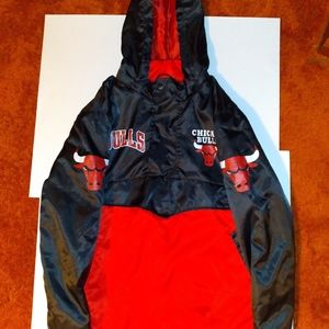 Chicago BULLS 90's pullover Hooded Jacket Size L